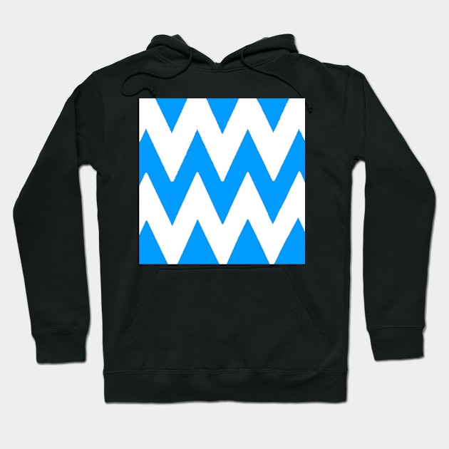 Chevron Blue Hoodie by Overthetopsm